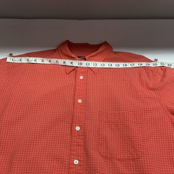 Eddie Bauer 100% Cotton Short Sleeve Button Down Shirt Large Tall Colour Salmon - Picture 8 of 10
